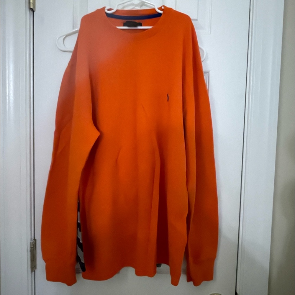 Like New Women’s Polo Ralph Lauren Orange Long Sleeved Thermal, Size XL